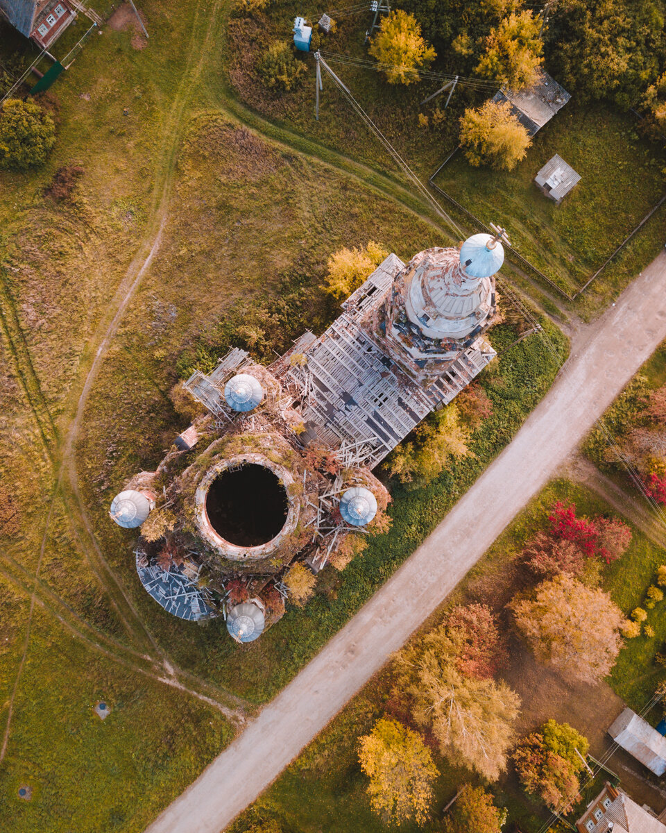 Бабинская Церковь вид сверху