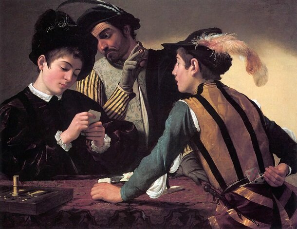 Cardsharps Микеланджело Меризи, 1594 год.