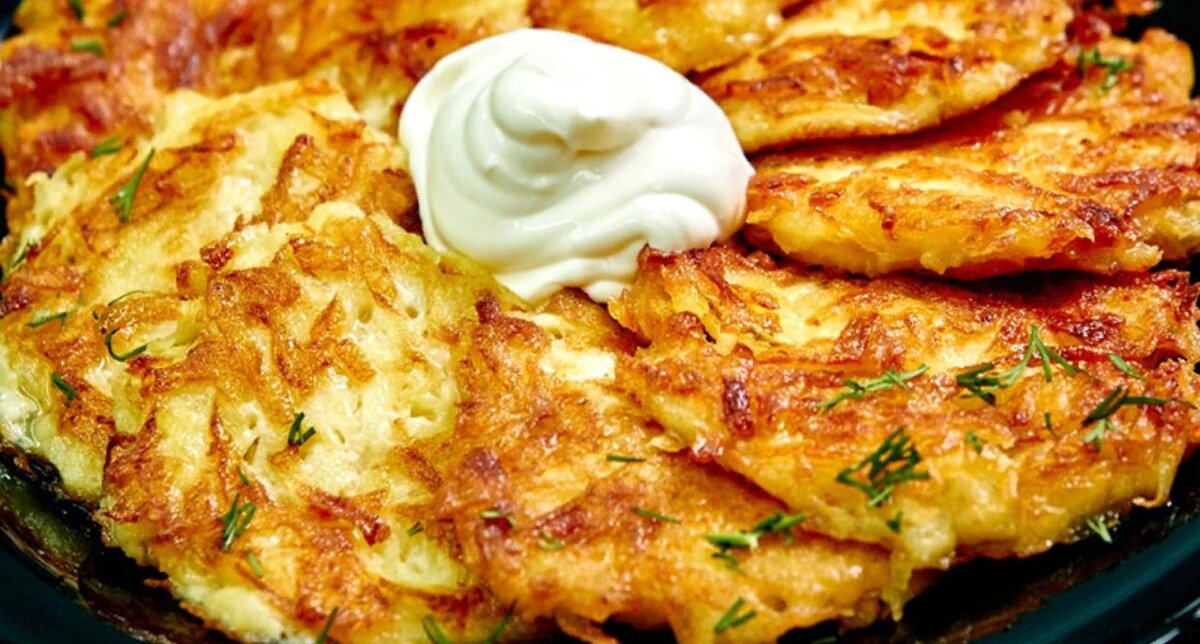 Готовые оладушки.