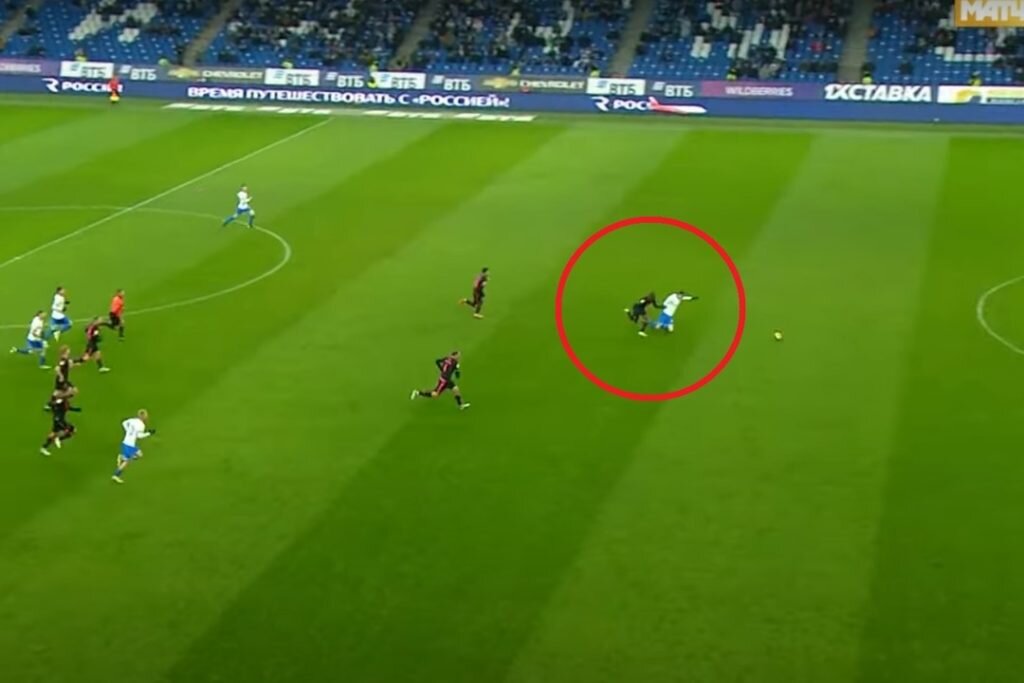 Скриншот с трансляции matchtv.ru