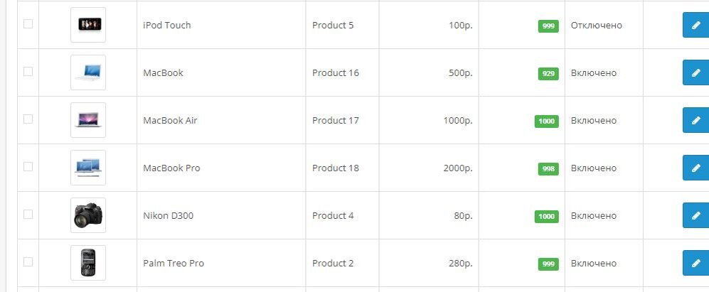 Отключал позиции товара "ручками". Всего 19, или целых 19 это уже вопрос взгляда.