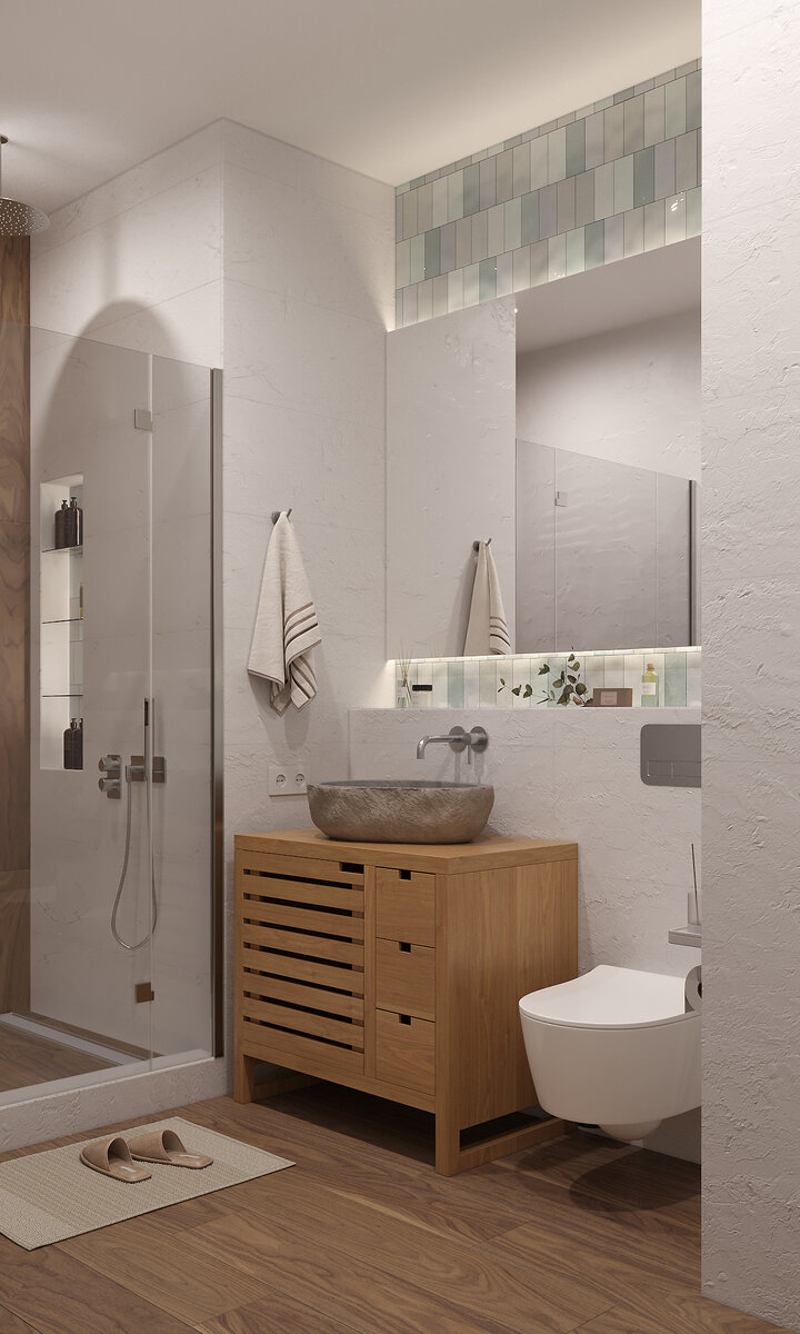 Визуализация санузла. Проект студии VProject.