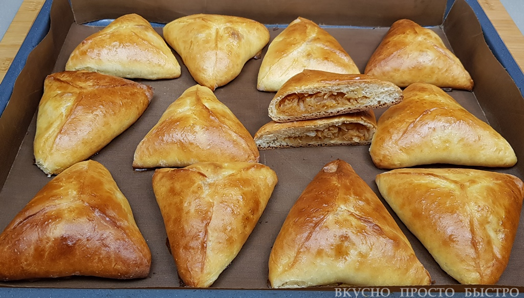 Пирожки с капустой - рецепт на канале Вкусно Просто Быстро