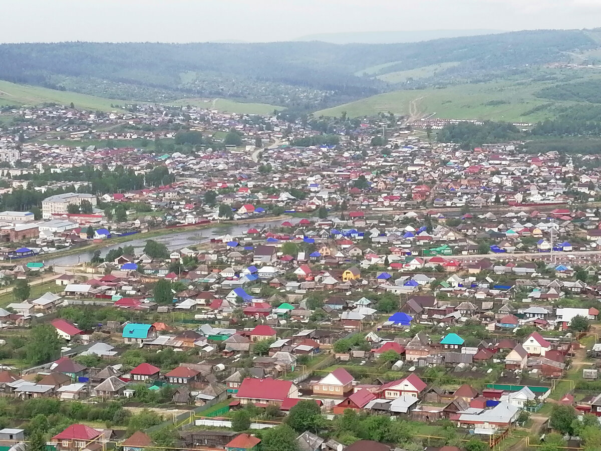Вид со склона на г. Сим и р. Сим