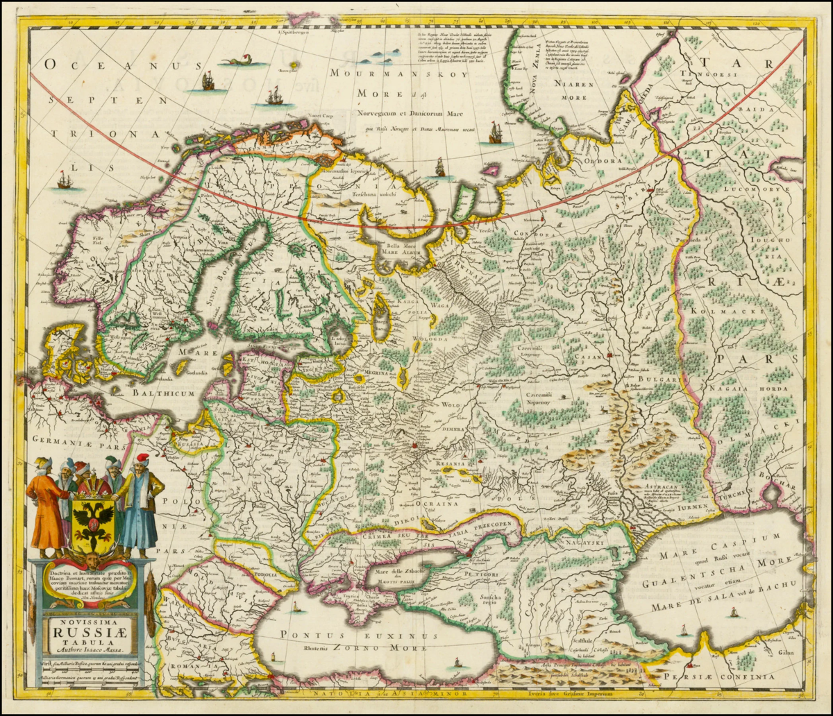 Карта голландца Исаака Массы. 1636 год.