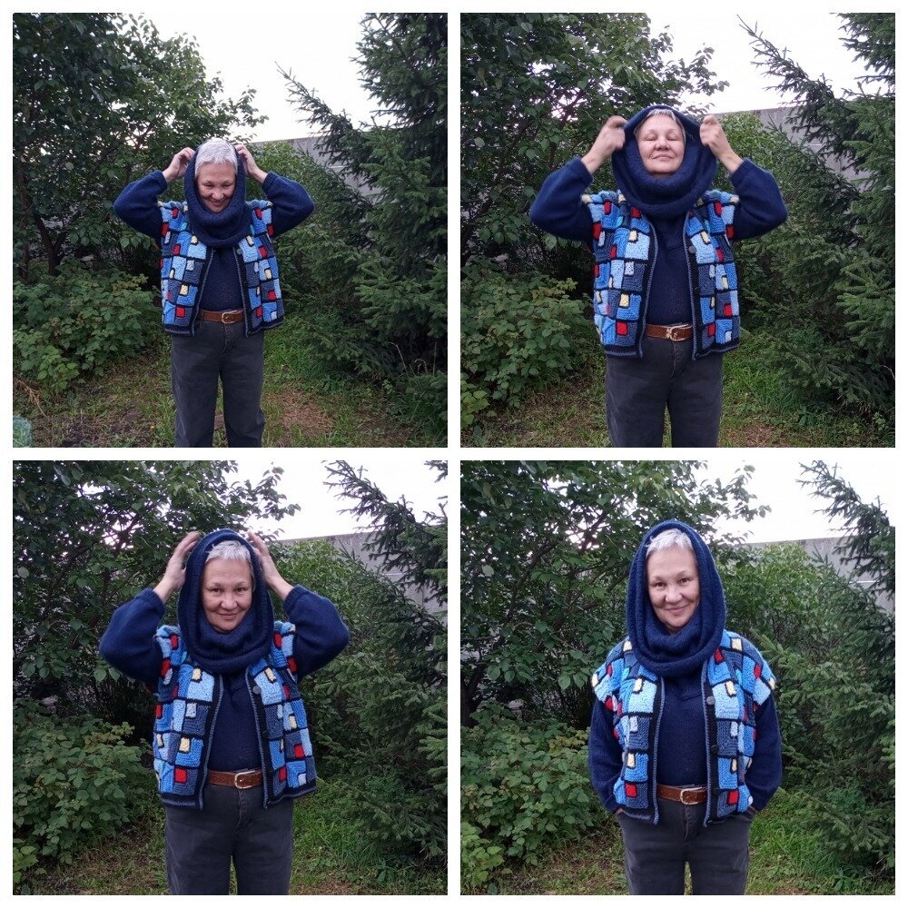 Воротник-капюшон   Что придумала - то связала