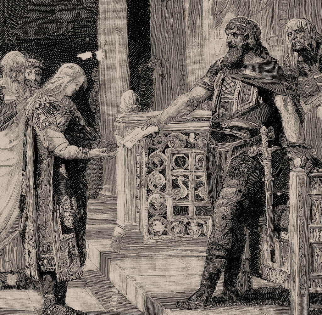 Ромул (слева) и Одоакр (справа)