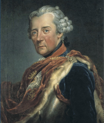 Фридрих II Великий. Портрет работы А.Д. Тербуш. Ок. 1775. Замок Ферне-Вольтер (Франция). Фото взято из свободного доступа в интернете. 