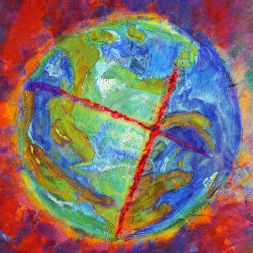 Рисунок нейросети Stable Diffusion по запросу: "...и пришел гнев Твой и время (...) погубить губивших землю"