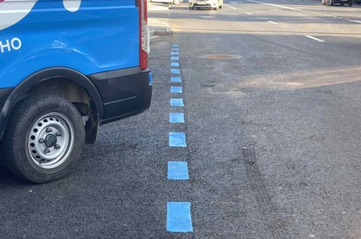    Водителям объяснили, зачем в центре Тюмени нужна синяя разметка