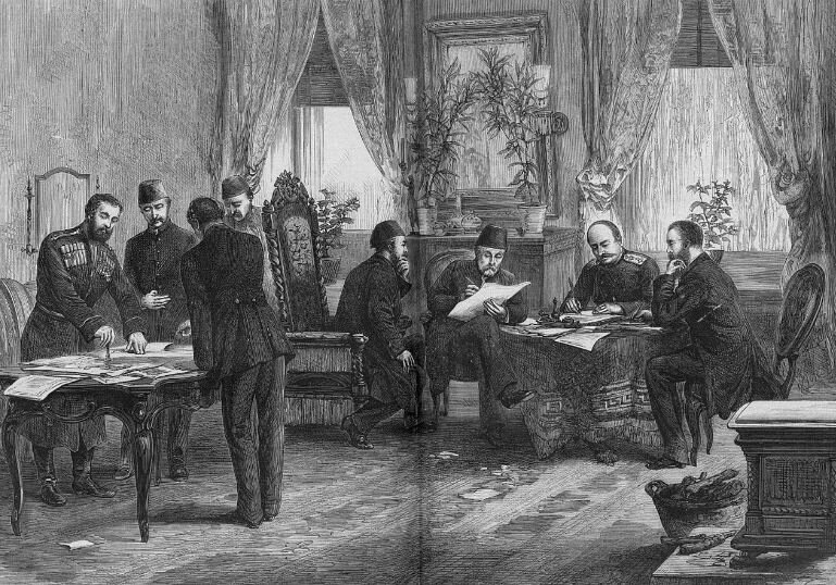 Подписание Сан-Стефанского мирного договора, неизвестный художник (иллюстрация из открытых источников)