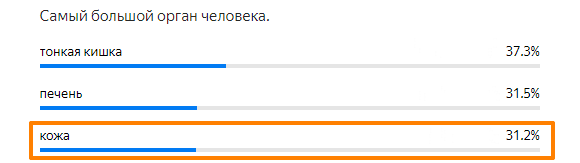 Статистика ответов.