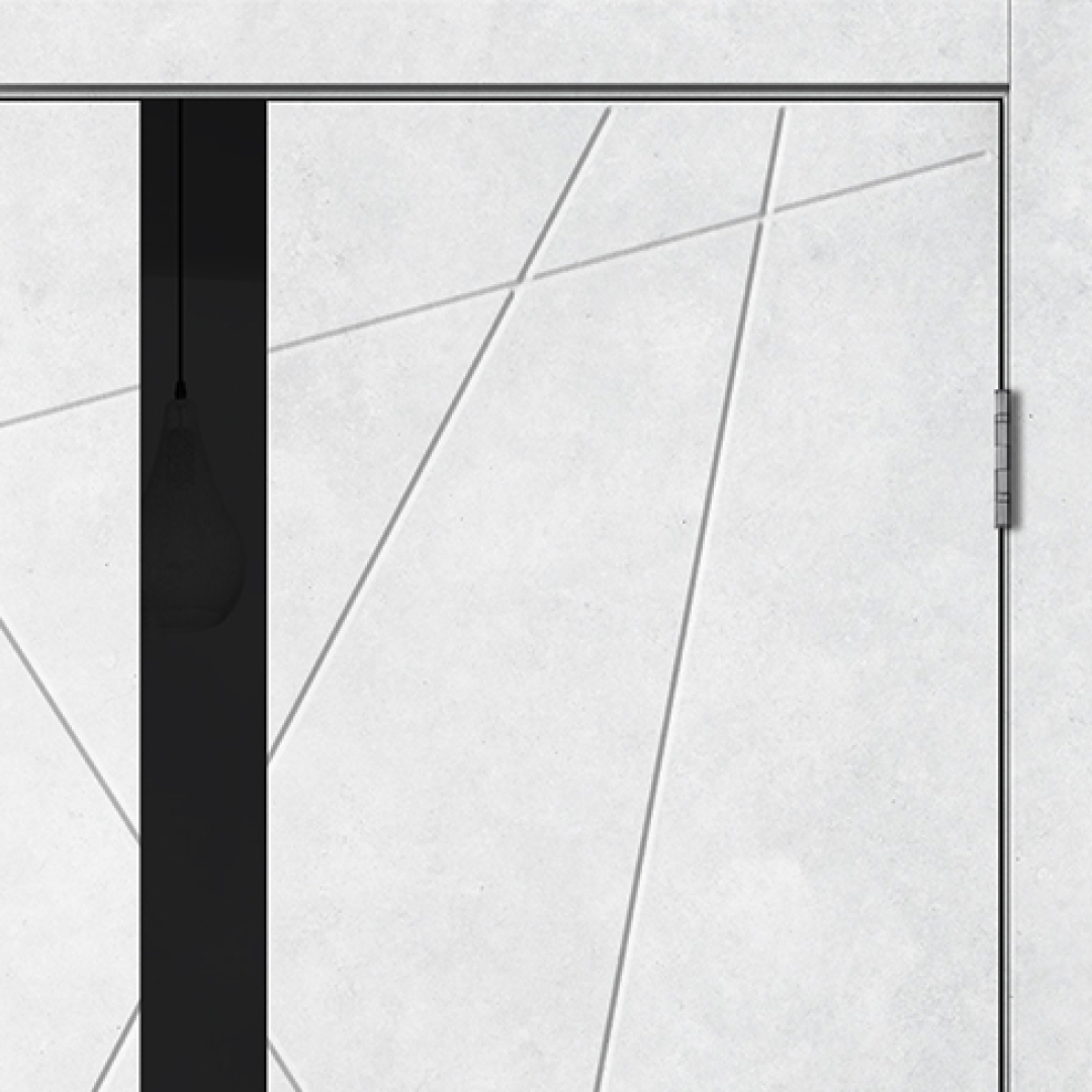 Дверь с рисунком с прямыми линиями, модель Flydoors Line 02
