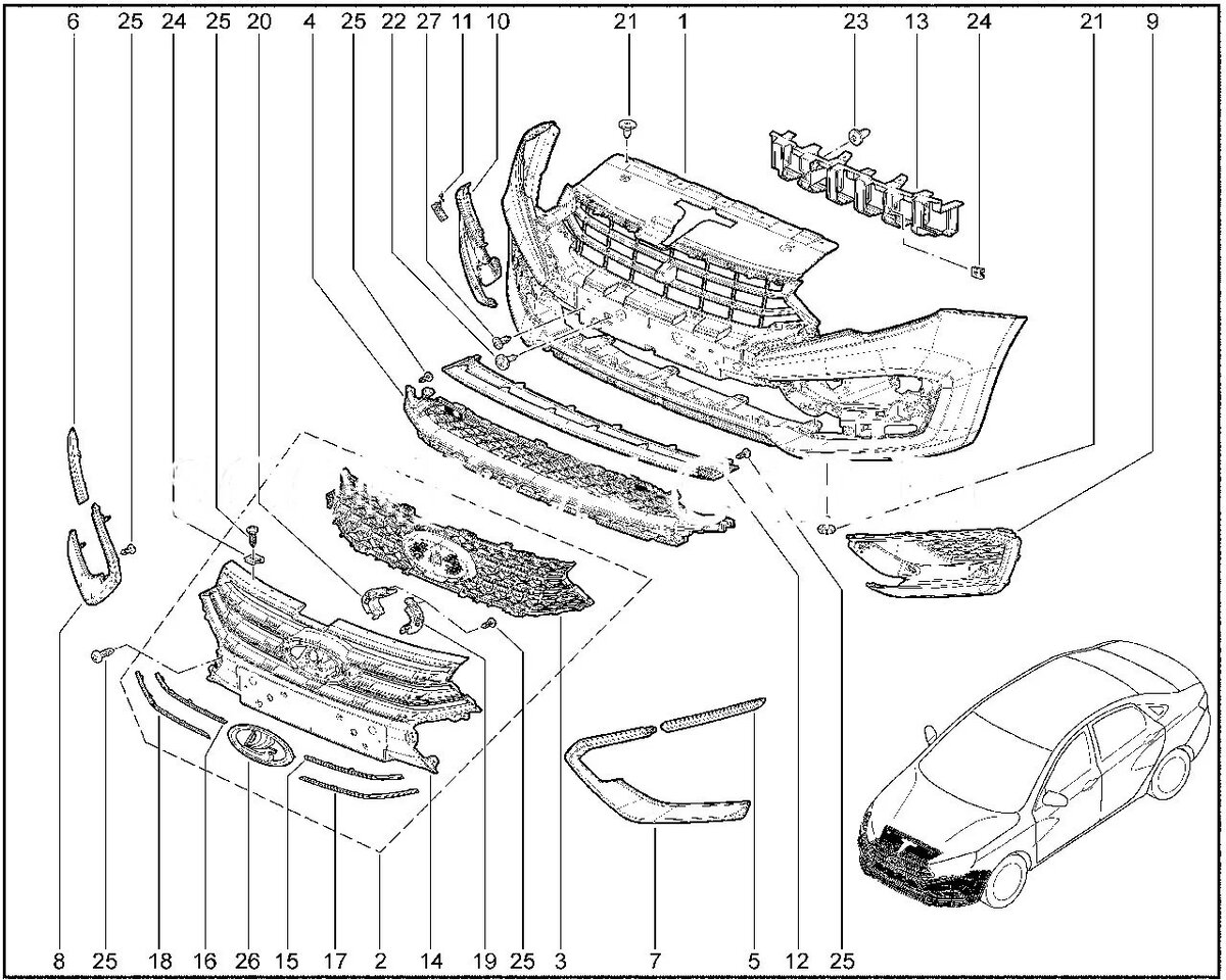 бампер в разборе