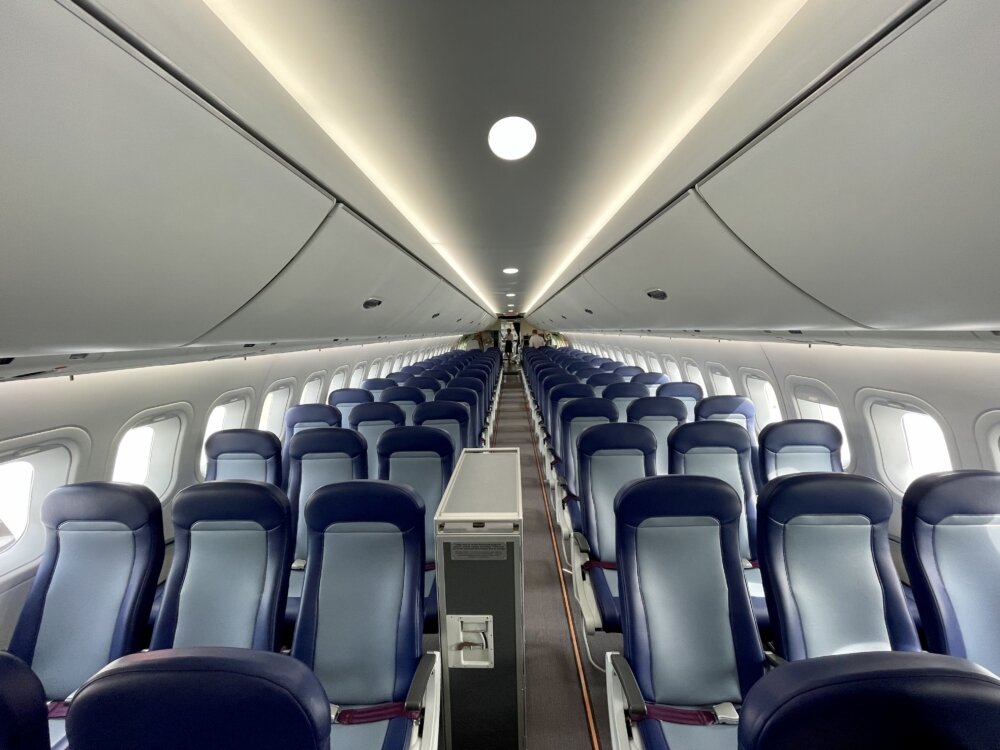 MC-21 на 11 см шире, чем Airbus A320, и на 27 см шире, чем Boeing 737. Фото: Sumit Singh - Simple Flying