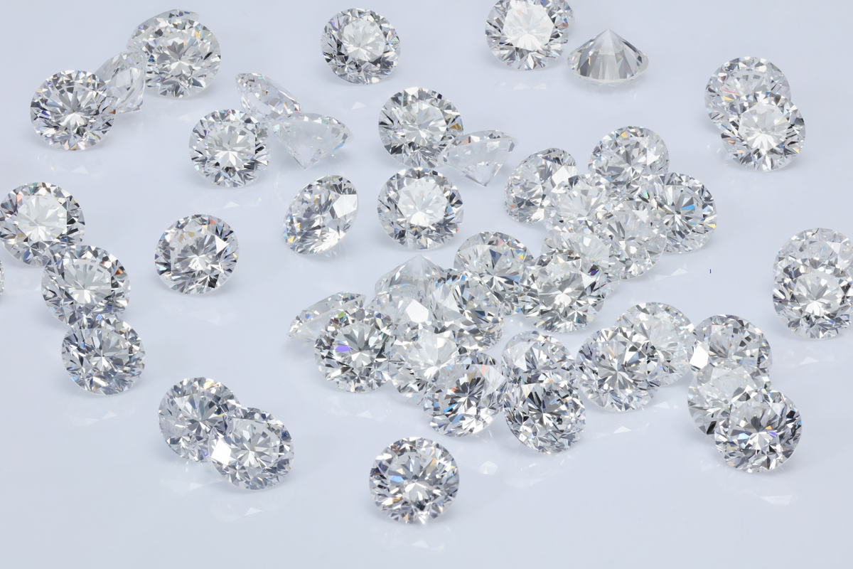 Алмазы после обработки. 