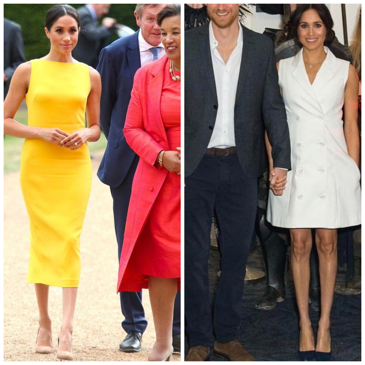 С каким вырезом Меган лучше?