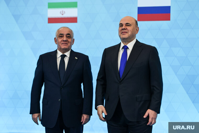   Глава правительства РФ Михаил Мишустин и премьер-министр Азербайджана Али Асадов