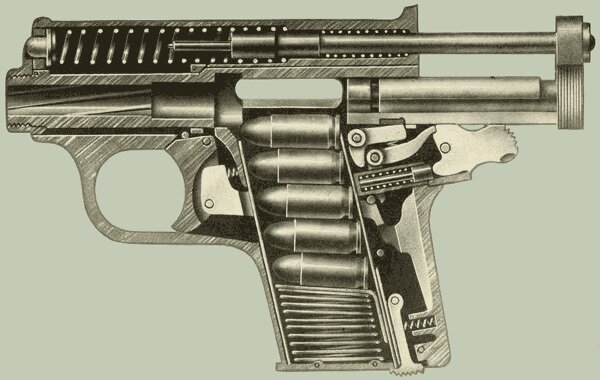 Схема пистолета Фроммер Бэби.