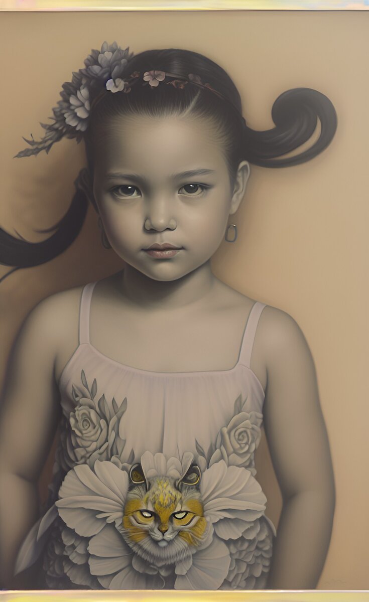 так нарисовала внучку нейросеть. А что? Симпатичненько, правда? 