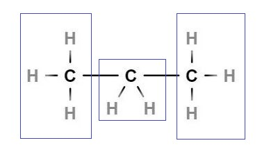 Внутри каждого блока находится только один углерод.