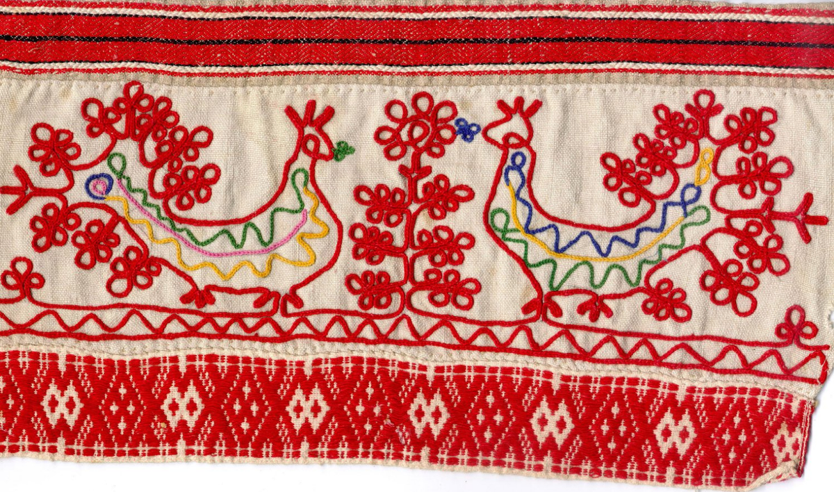 Традиционная Вологодская вышивка тамбурным швом