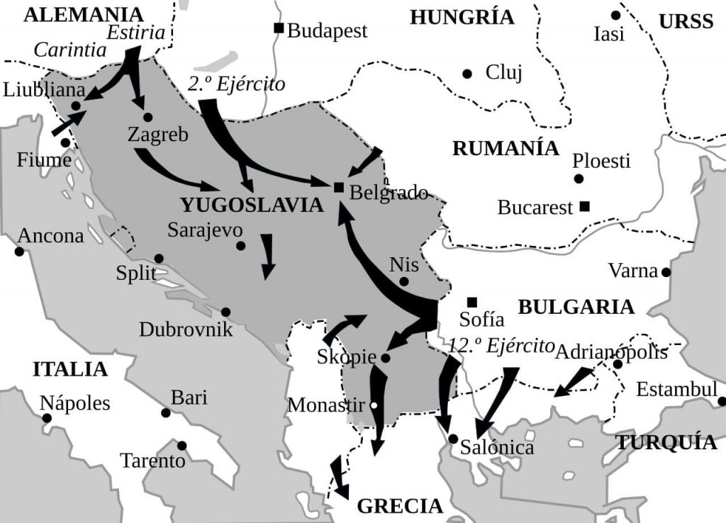 Захват италии германией. Югославия 1940 карта. Югославская операция 1941 карта. Карта Югославии 1941.