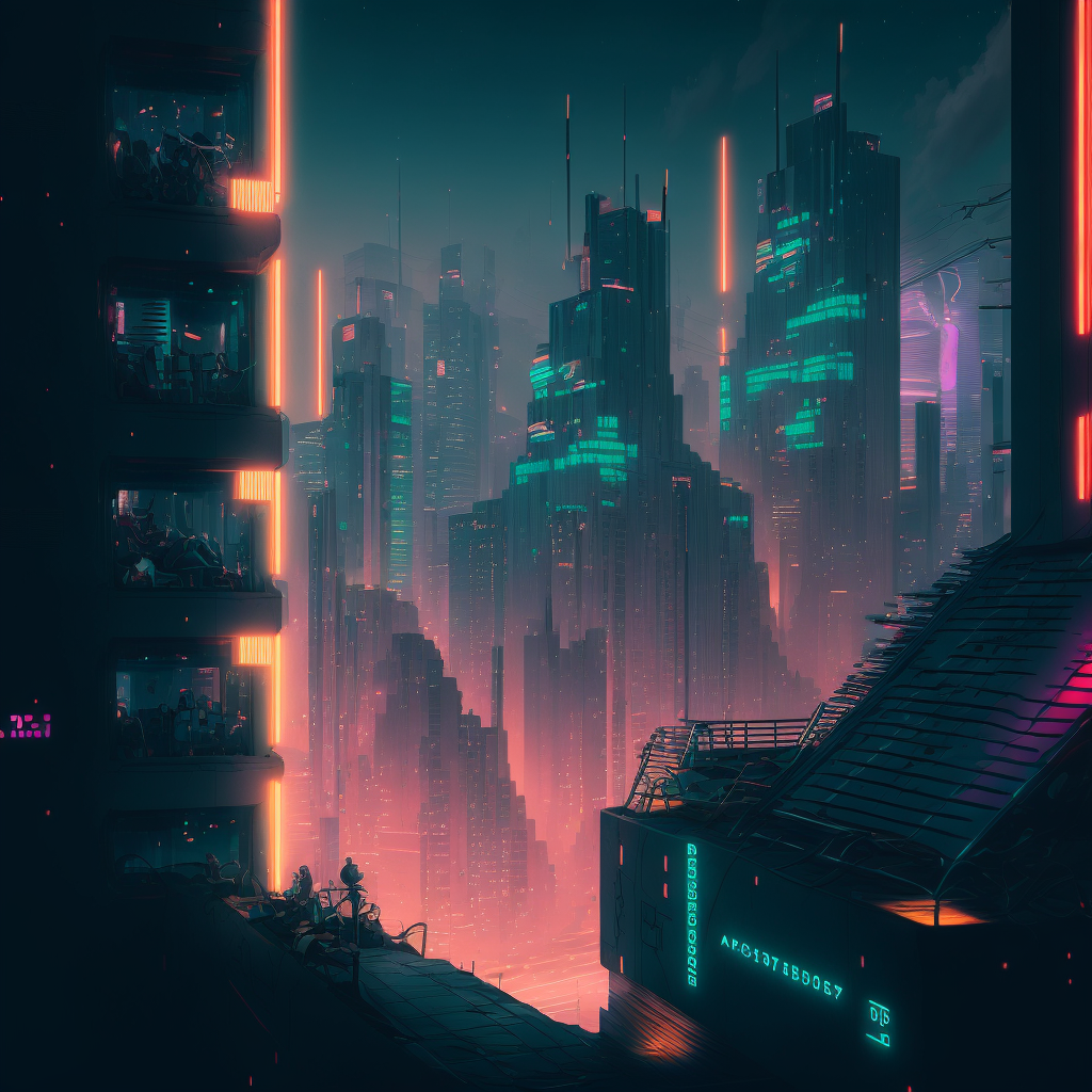 Пейзажи киберпанка