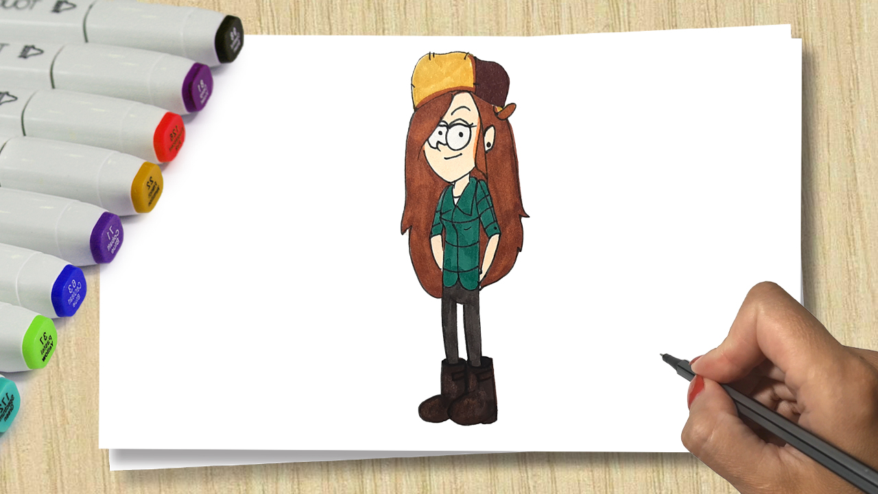 Рисуем Венди Гравити Фолз/Gravity Falls (Wendy)