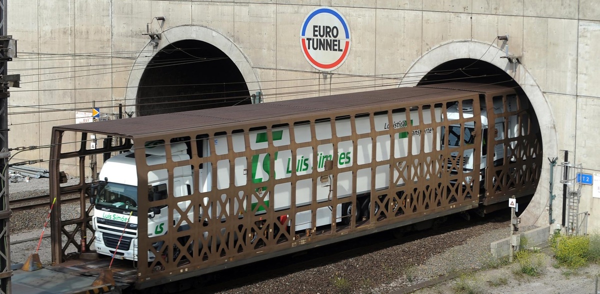 Поезд для грузового транспорта (в них водители транспорта едут отдельно)