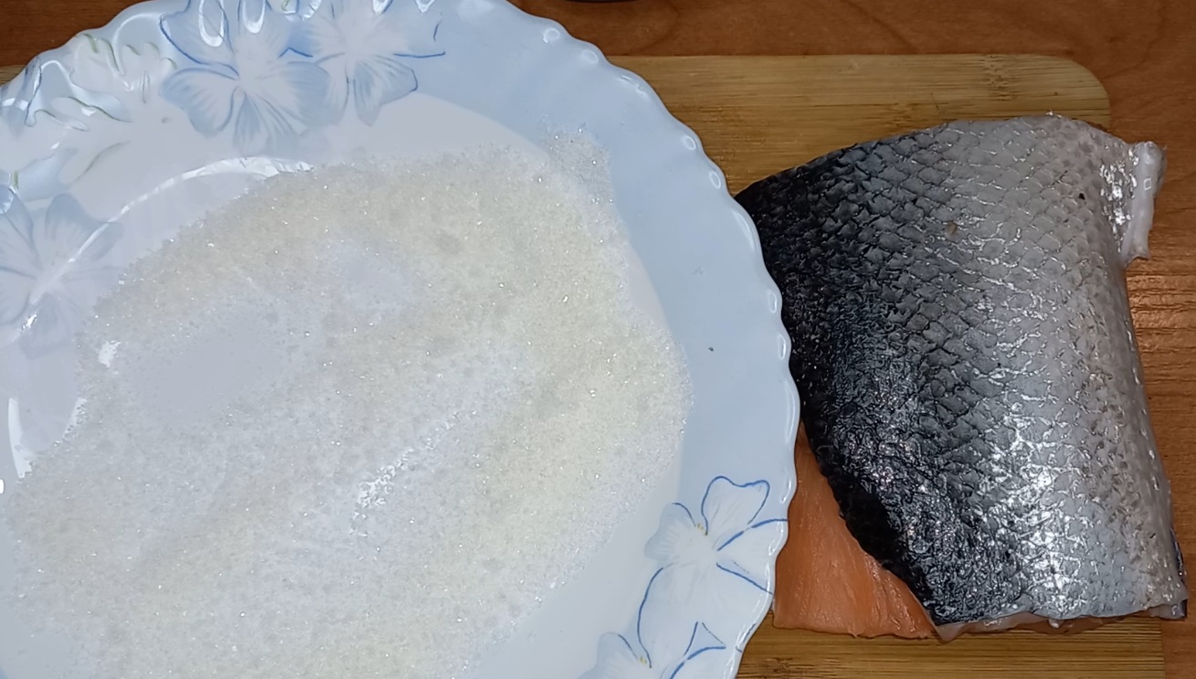 Солим красную рыбу, как в ресторане, на следующий день уже можно есть3