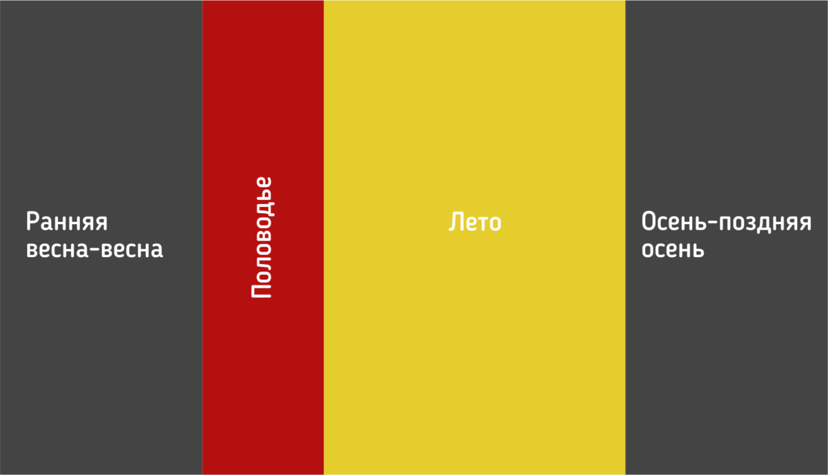 Цвет прикормки в зависимости от времени года.