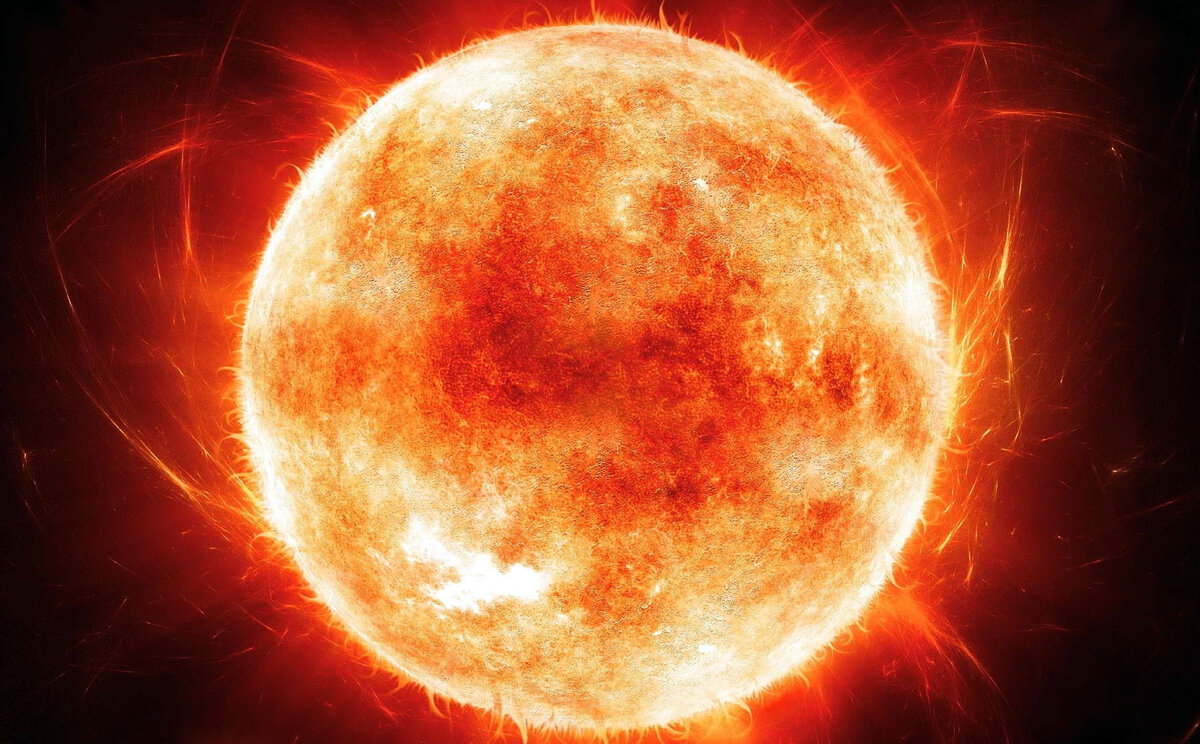 Солнце-звезда в центре Солнечной системы.