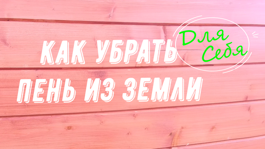 Как убрать пень без корчевания из земли на своём участке. Просто, без затрат времени убрать пень не выкорчевывая Простой способ для лентяев