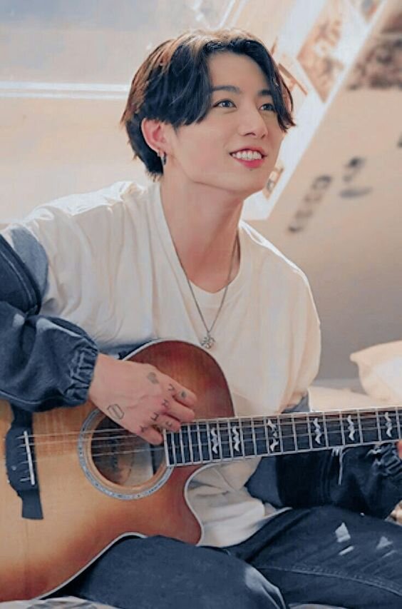 BTS. Jeon Jungkook with guitar