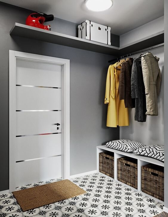 Прихожая в скандинавском стиле - просторно, функционально и уютно