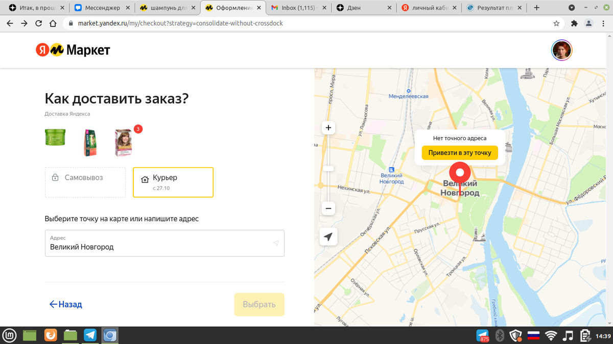 В Новгороде - только курьер. А если я живу в деревне? / Скриншот страницы Яндекс.Маркета 