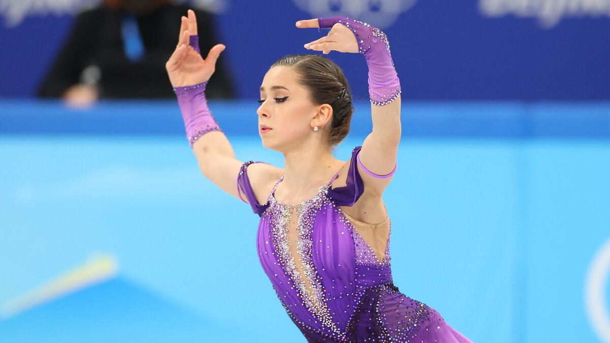    Камила Валиева готовится показать короткую программу в Саранске. Фото: GLOBAL LOOK PRESS