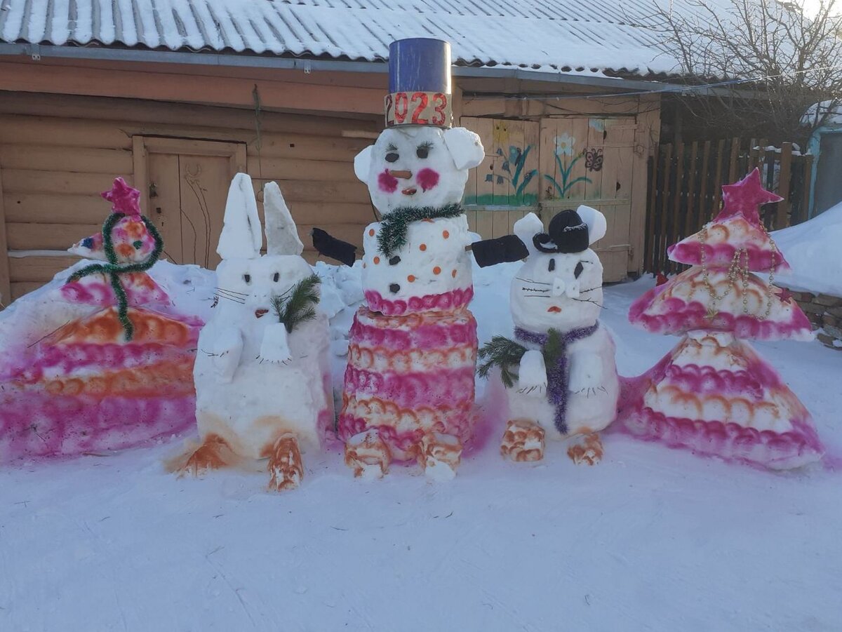 Селенгинск, Закалтус и Каменск подключились к конкурсу снежных фигур от  «Байкальских огней» | Байкальские огни | Дзен