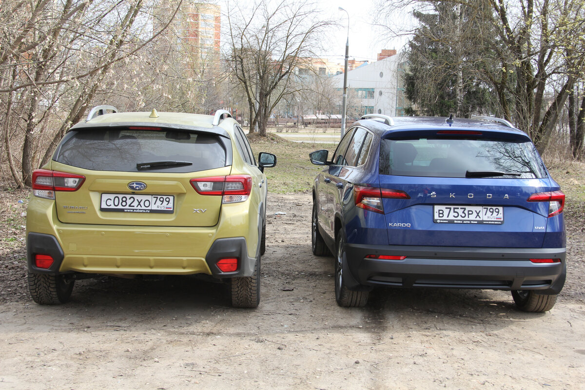 Кто помнит наши тесты Субару XV (Subaru XV), тот знает, что в те времена Шкоды Карок (Škoda Karoq) на нашем рынке и в помине не было.