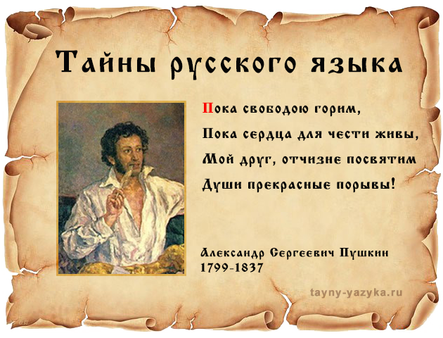 Проект высказывания о русском языке