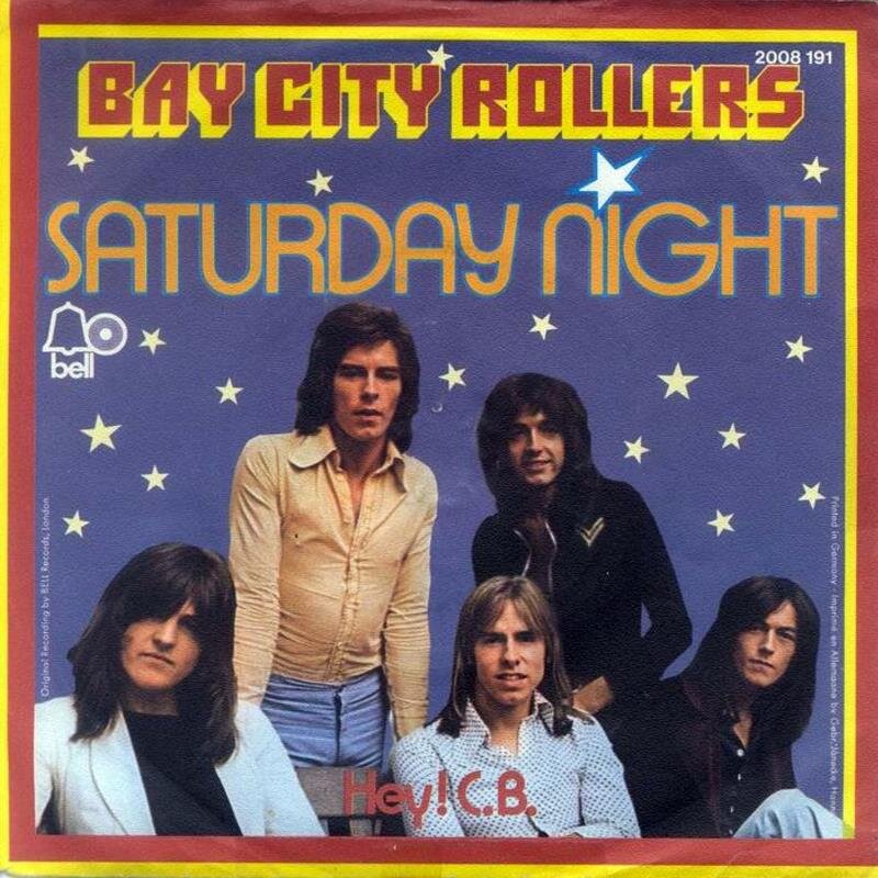 Обложка сингла "Saturday Night" шотландской поп-рок-группы Bay City Rollers