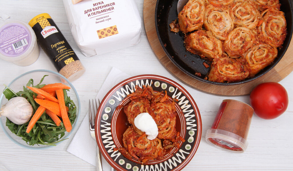 Рецепт ленивых пельменей на сковороде от С.Пудовъ