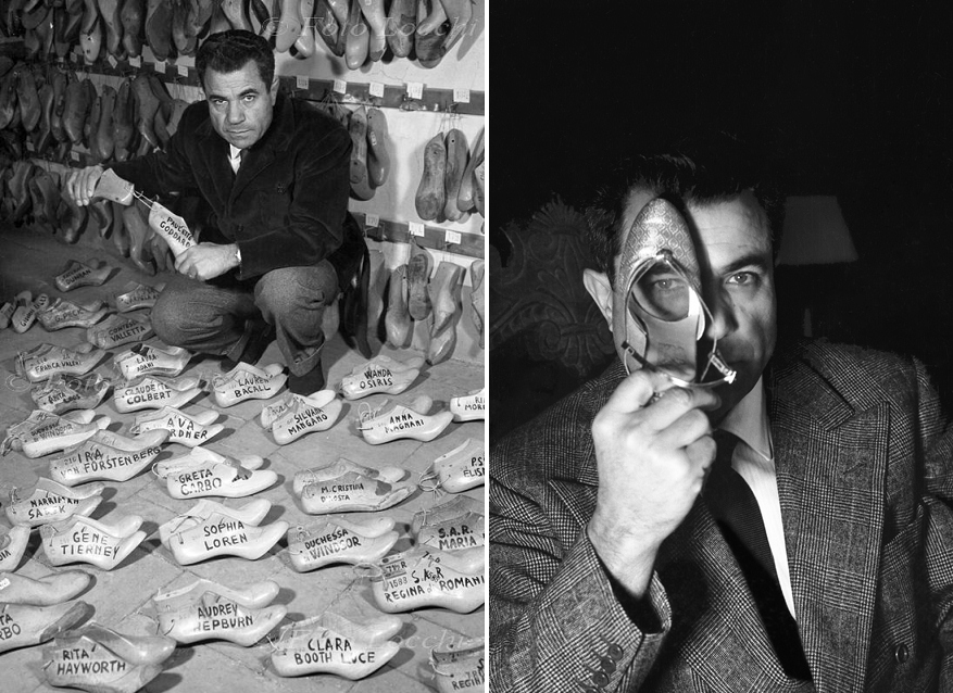 Сальваторе Феррагамо с индивидуальным колодками актрис. (c) Ferragamo.com