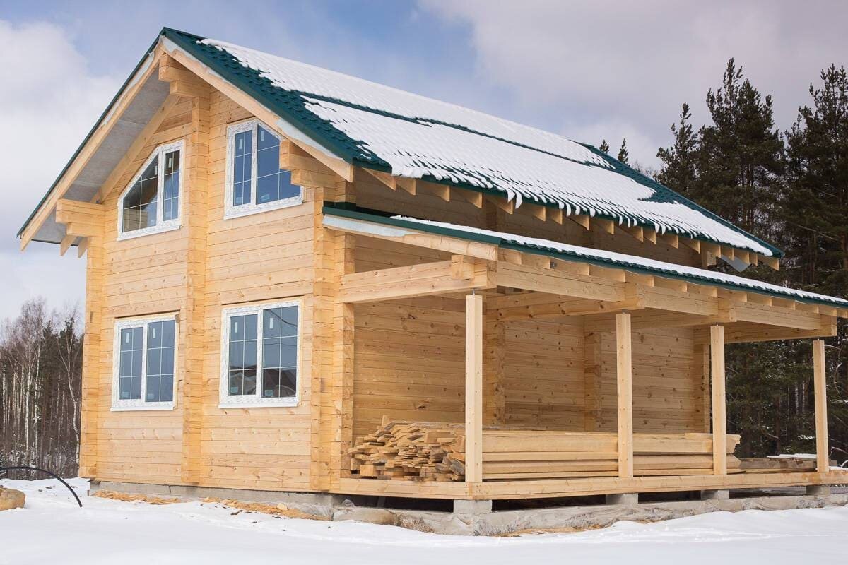 Зимний дачный дом из бруса под ключ