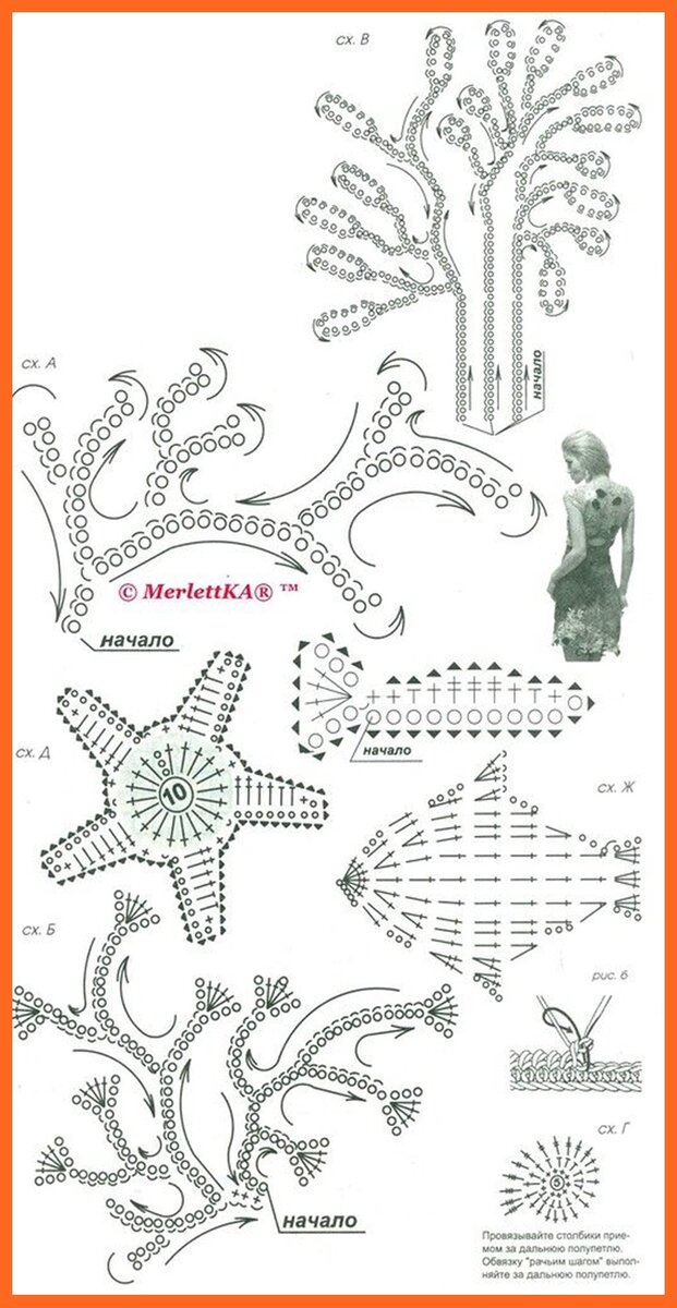 Морской конек крючком схема