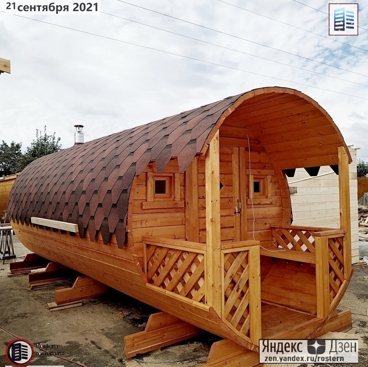 Обзор бани бочки за 250 т.р.источник фото: zen.yandex.ru/rostern