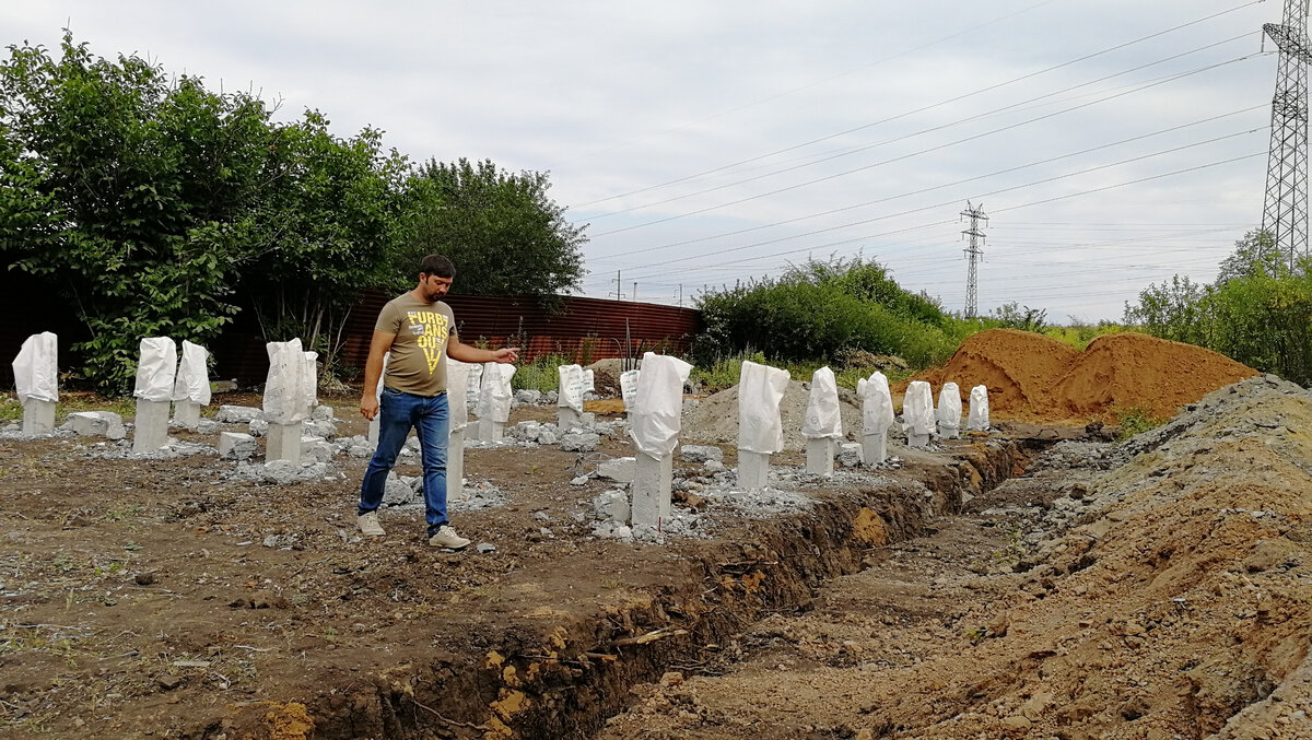 Свайное поле фундамента