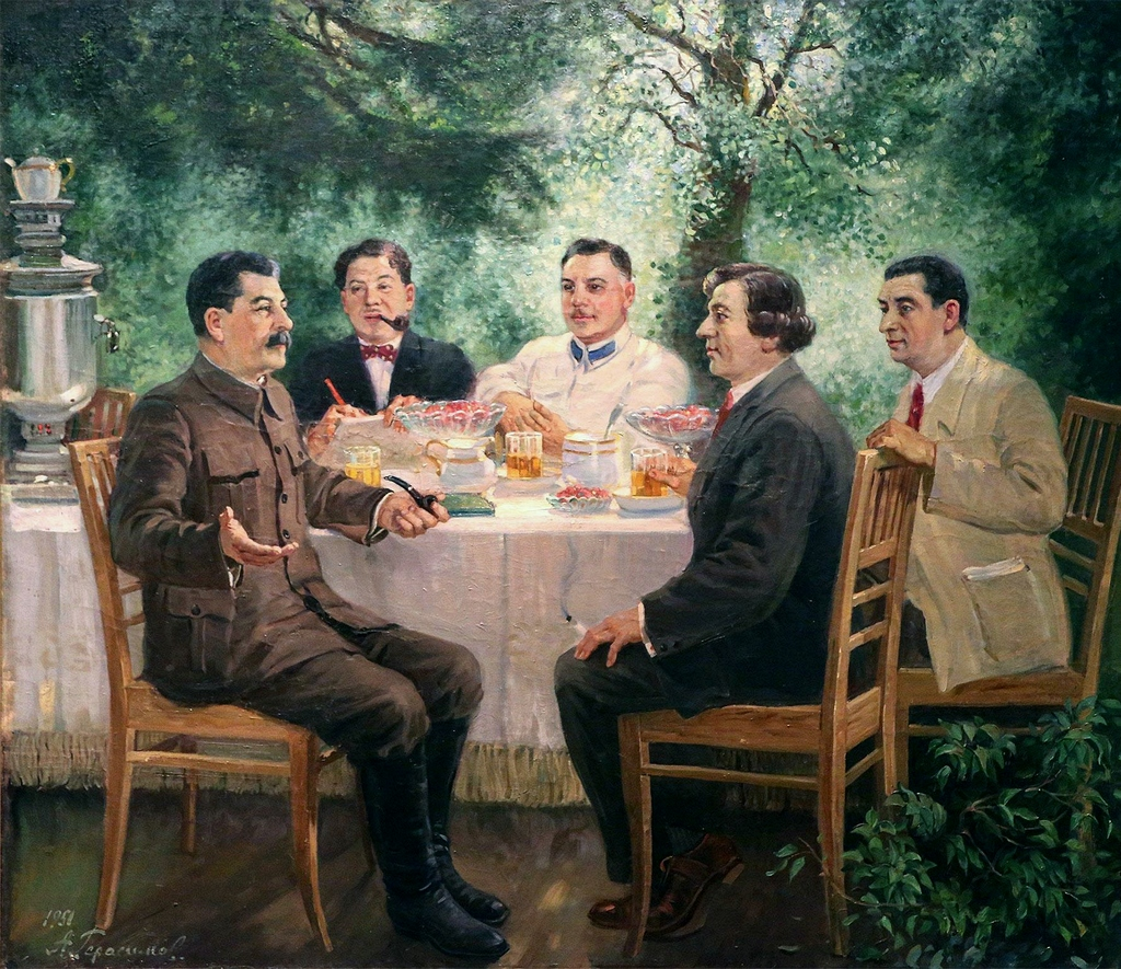 Герасимов А.М. "Художники на даче Сталина", 1951 г.