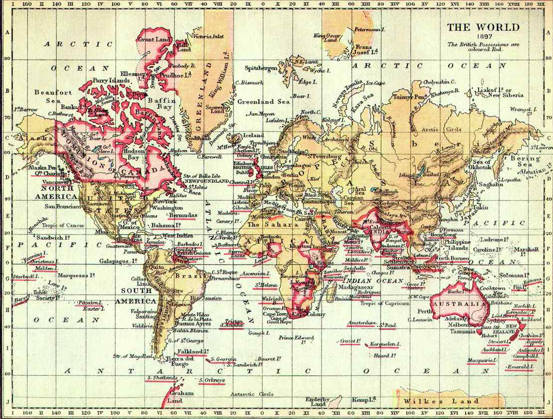 Карта британской империи 1914